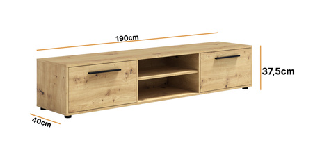TV-Schrank Modena 190 cm Farbe: Eiche Artisan