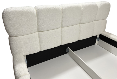 Beiges Polsterbett Lux 120x200 mit Bettkasten