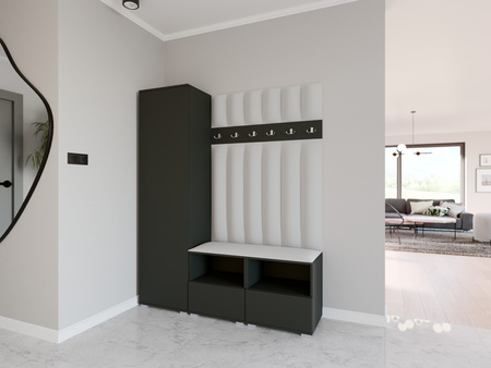 Garderoben-Set Nela II LUX – Farbe Graphit + Stoff Trinity 32