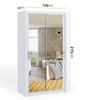 Weißer Schiebeschrank Tamiza 120 cm mit Spiegel