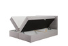 Boxbett Toronto 140×200 (Amor Velvet 4318 – Grau) mit Bonell-Matratze und Topper
