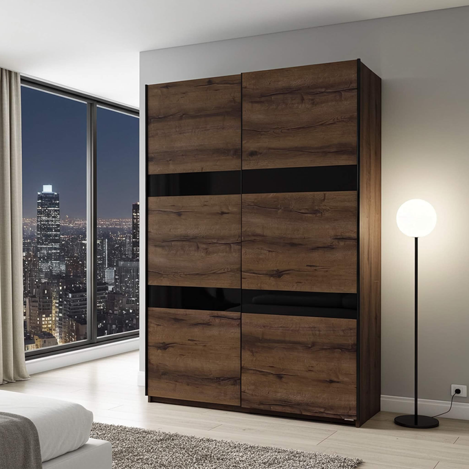 Schwebetürenschrank Martin 150 cm mit Beleuchtung