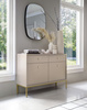 Die stilvolle Kommode Bari KSZ104 in Beige mit goldenen Füßen