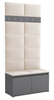 Gepolstertes Garderoben-Set Noris I – Farbe Anthrazit + Stoff Trinity 01