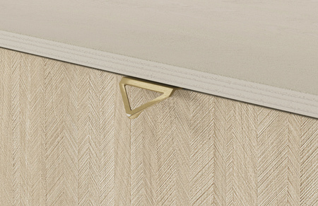 TV-Schrank Silva 158 cm in Sandbeige/Scandi-Fischgrät