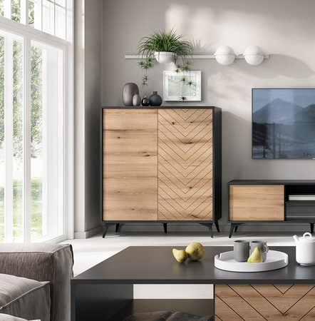 Hohe Kommode Diamond KD104 im skandinavischen Stil