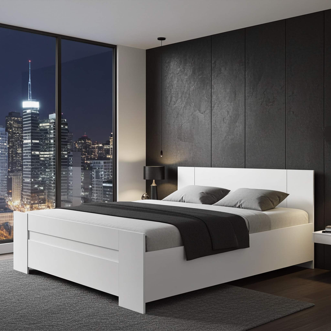 Doppelbett Tamiza 160 x 200 cm Weiß