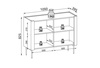 Kommode Kalon 105 cm mit Metallbeinen in Kaschmirfarbe