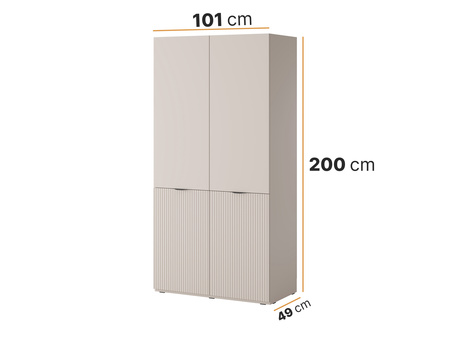 Zweitüriger Kleiderschrank Zen in Kaschmir