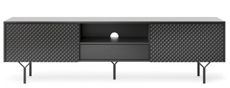Der stilvolle TV-Schrank East mit einer Breite von 180 cm in Schwarz