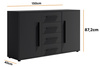 Schwarze Kommode Modena K2D4SZ 150 cm