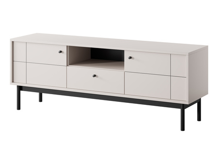 TV-Schrank Sora 154 cm in Kaschmir mit schwarzen Füßen