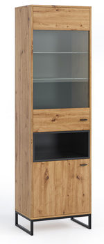 Hochvitrine Randy 60 cm mit Metallfüßen