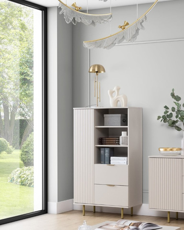 Modernes Bücherregal Nubia R1D2SZ in Kaschmir 