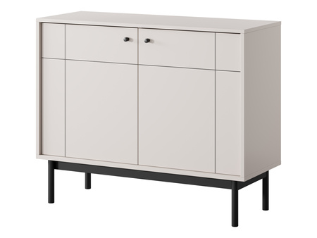 Kommode Sora K104 in der Farbe Kaschmir mit schwarzen Beinen
