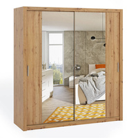 Schiebetürenschrank Tamiza 200 cm mit Spiegel Eiche Artisan