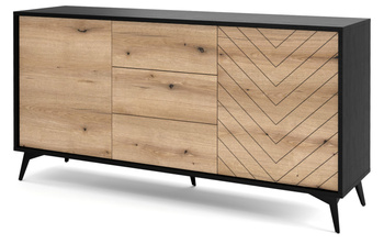 Skandinavische Kommode Diamond KSZ154 mit drei Schubladen