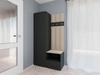 Garderoben-Set Nela I LUX in Graphit und Stoff Trinity 04