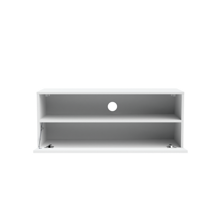 Weißer TV-Schrank Tebris 100 cm im minimalistischen Stil