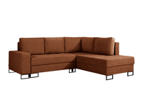 Ecksofa TREVI rechts Wind 56 rostrot ziegelrot Chenille Schlaffunktion