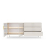 Sideboard LUMI 181 cm Kaschmir – 3 Schubladen, LED