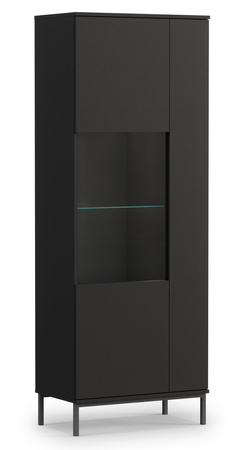 Vitrine Dallas 70 x 190 cm Schwarz