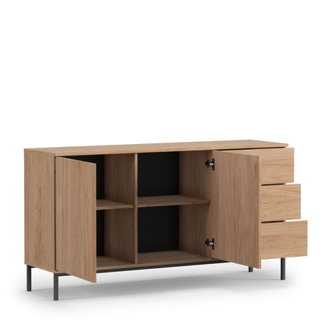 Kommode Dallas K2D3SZ Hikora mit Metallfüße
