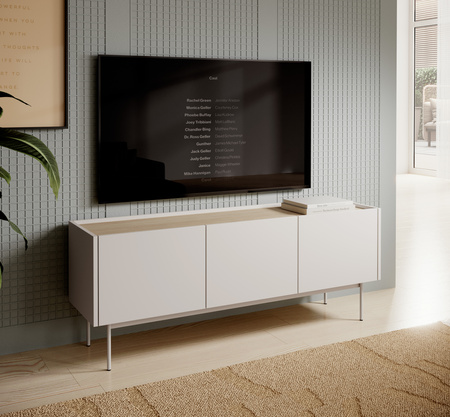 TV-Schrank 144 cm Lumo in Kaschmirfarbe mit Metallfüßen