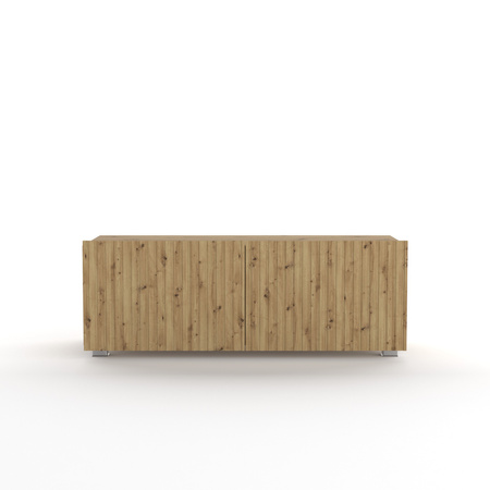 TV-Schrank Kolder 100 cm in Eiche Artisan mit geriffelten Fronten