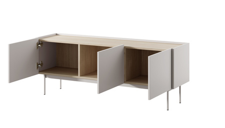 TV-Schrank 144 cm Lumo in Kaschmirfarbe mit Metallfüßen