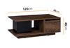 Rechteckiger Couchtisch Martin 120 x 65 cm
