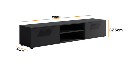 TV-Schrank Modena 190 cm Farbe: Schwarz
