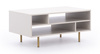 Rechteckiger Couchtisch Nubia mit Metallbeinen Schwarz