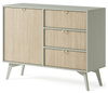 Kommode Silva KSZD-106 in Eukalyptus + Scandi-Fischgrätmuster