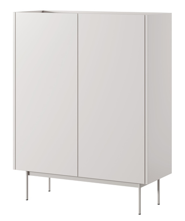 Kommode Lumo KD97cm Zweitürig in Kaschmirfarbe mit Metallbeinen