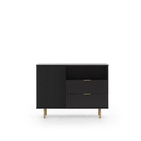 Stilvolle Kommode Nubia K1D2SZ in Schwarz