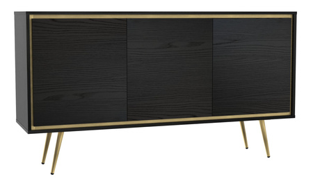 Kommode Tori 150 cm mit Metallbeinen in Graphitschwarz