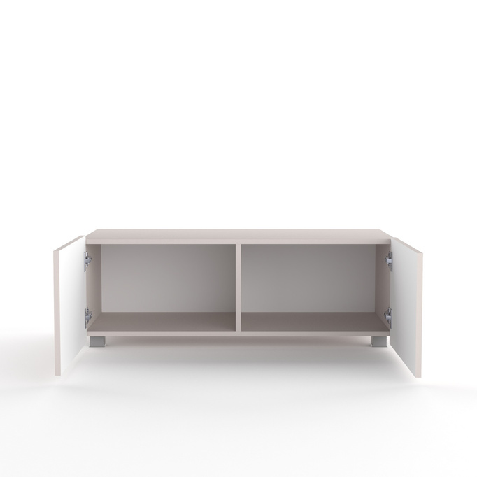 TV-Schrank Kolder 100 cm in Kaschmirfarbe mit geriffelten Fronten