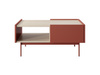 Couchtisch Lumo 97 x 65 cm in Rot mit Metallbeinen