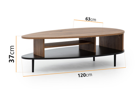 Couchtisch Nero im Retro-Stil