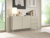 Sideboard MUTI kaschmir 147 cm 3 schubladen riffeloptik push-to-open