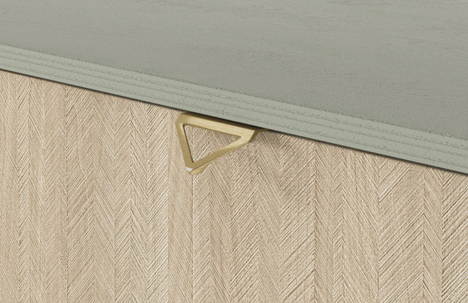 Kommode Silva KSZD-106 in Eukalyptus + Scandi-Fischgrätmuster