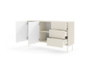 Sideboard MUTI kaschmir 147 cm 3 schubladen riffeloptik push-to-open
