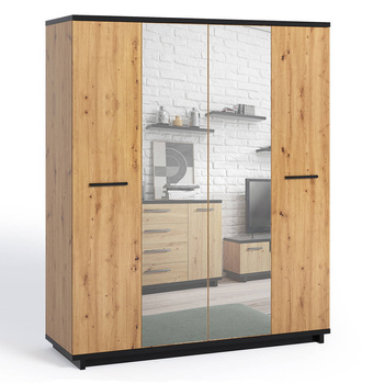 Kleiderschrank Zonda SZ4D 180 cm mit vier Türen und Spiegel