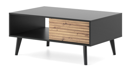 Rechteckige Couchtisch Maestro 104 x 68 cm mit zwei Schubladen