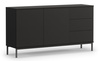 Kommode Dallas K2D3SZ Schwarz mit Metallfüße