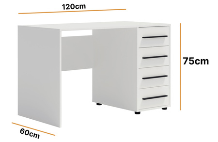 Schreibtisch Modena 120x60 in Weiß