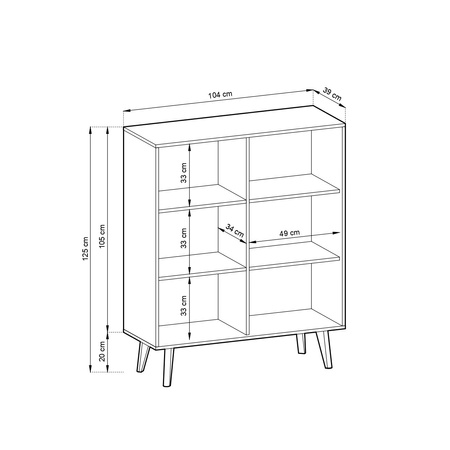 Zweitürige Kommode Maestro KD104 mit gefräster Front