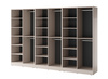 Sechs-türiger Kleiderschrank Zen in Kaschmir + getöntes Glas