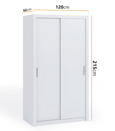 Weißer Schiebeschrank Tamiza 120 cm